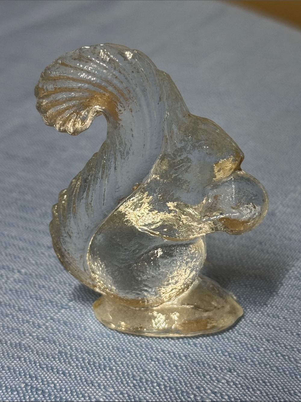 L.E. Smith Glass Company Mini Squirrel Clear 2.5" Tall